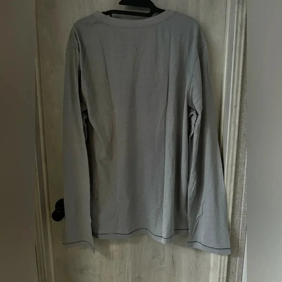 LUNYA Lahgo by Lunya Men’s Grey Henley‎ Sleep Shirt athleisure, Longsleeve NWOT - Picture 4 of 6